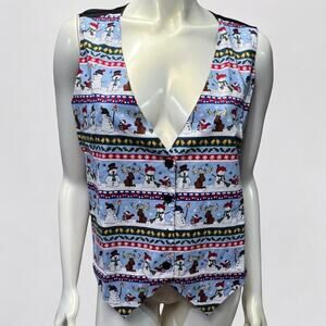 Nutcracker Extra Large Snowman Snowflake Vest, Women's 90s, Great Condition